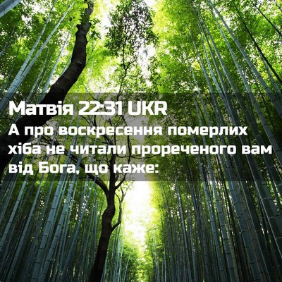Picture 02 - Матвія 22:31 UKR - А про воскресення померлих - Bible Verse Picture