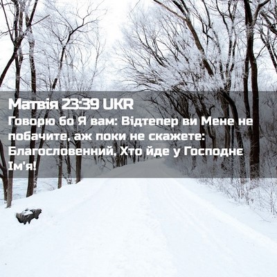 Picture 02 - Матвія 23:39 UKR - Говорю бо Я вам: Відтепер - Bible Verse Picture