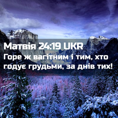 Picture 02 - Матвія 24:19 UKR - Горе ж вагітним і тим, хто - Bible Verse Picture