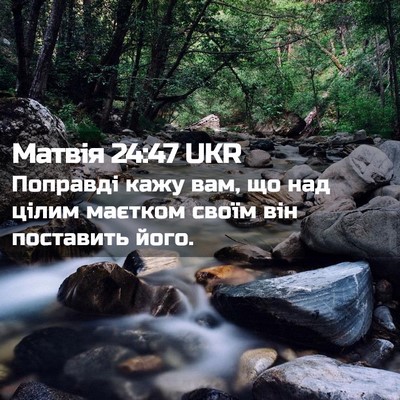 Picture 02 - Матвія 24:47 UKR - Поправді кажу вам, що над - Bible Verse Picture