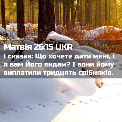 Picture 02 - Матвія 26:15 UKR - і сказав: Що хочете дати - Bible Verse Picture