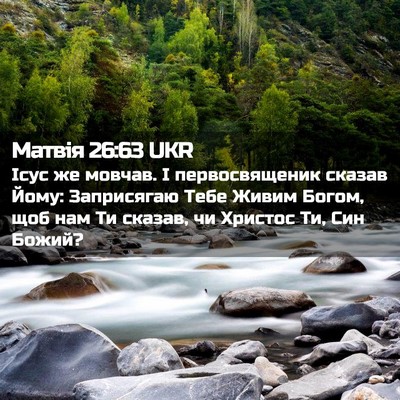 Picture 02 - Матвія 26:63 UKR - Ісус же мовчав. І - Bible Verse Picture