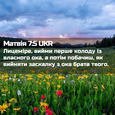 Picture 02 - Матвія 7:5 UKR - Лицеміре, вийми перше - Bible Verse Picture