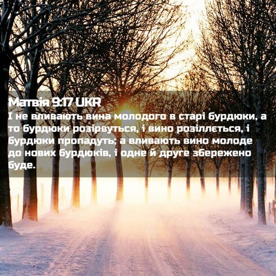 Picture 02 - Матвія 9:17 UKR - І не вливають вина - Bible Verse Picture