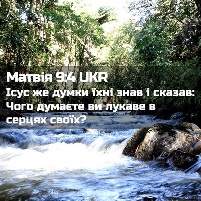 Picture 02 - Матвія 9:4 UKR - Ісус же думки їхні знав і - Bible Verse Picture