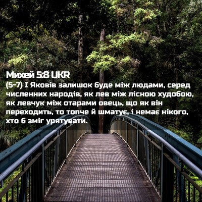 Picture 02 - Михей 5:8 UKR - (5-7) І Яковів залишок буде - Bible Verse Picture