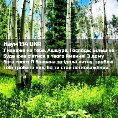 Picture 02 - Наум 1:14 UKR - І накаже на тебе, Ашшуре, - Bible Verse Picture
