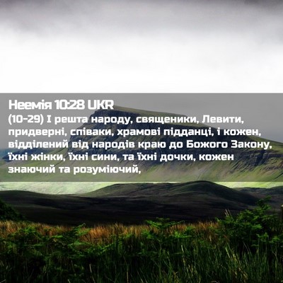 Picture 02 - Неемія 10:28 UKR - (10-29) І решта народу, - Bible Verse Picture