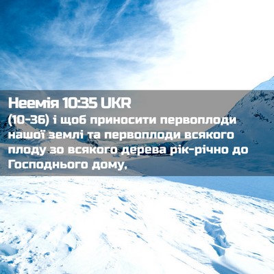 Picture 02 - Неемія 10:35 UKR - (10-36) і щоб приносити - Bible Verse Picture