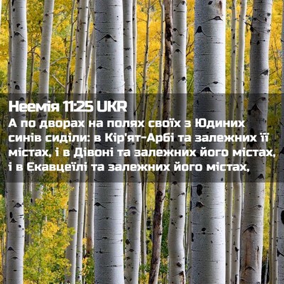 Picture 02 - Неемія 11:25 UKR - А по дворах на полях своїх - Bible Verse Picture