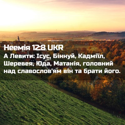 Picture 02 - Неемія 12:8 UKR - А Левити: Ісус, Біннуй, - Bible Verse Picture