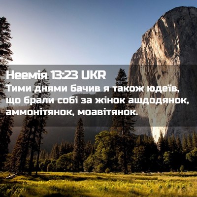 Picture 02 - Неемія 13:23 UKR - Тими днями бачив я також - Bible Verse Picture