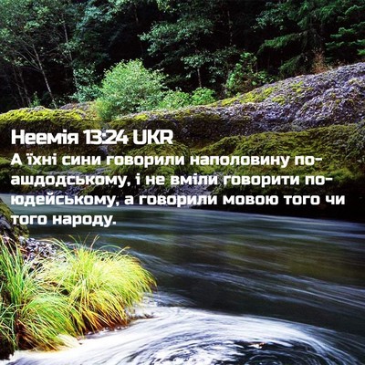 Picture 02 - Неемія 13:24 UKR - А їхні сини говорили - Bible Verse Picture