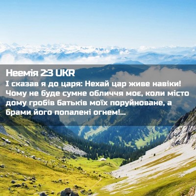 Picture 02 - Неемія 2:3 UKR - І сказав я до царя: Нехай - Bible Verse Picture