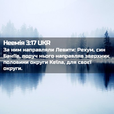 Picture 02 - Неемія 3:17 UKR - За ним направляли Левити: - Bible Verse Picture