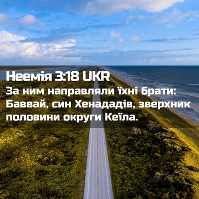 Picture 02 - Неемія 3:18 UKR - За ним направляли їхні - Bible Verse Picture
