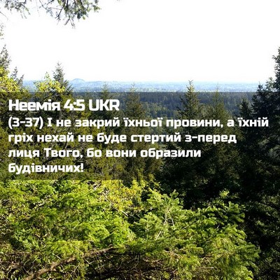 Picture 02 - Неемія 4:5 UKR - (3-37) І не закрий їхньої - Bible Verse Picture