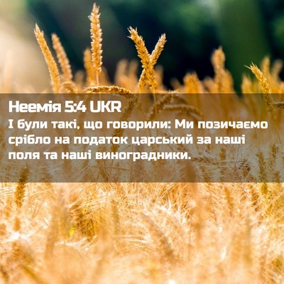 Picture 02 - Неемія 5:4 UKR - І були такі, що говорили: Ми - Bible Verse Picture