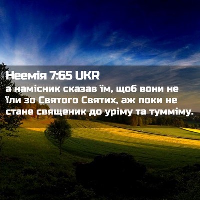 Picture 02 - Неемія 7:65 UKR - а намісник сказав їм, щоб - Bible Verse Picture