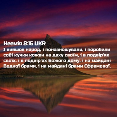Picture 02 - Неемія 8:16 UKR - І вийшов народ, і - Bible Verse Picture