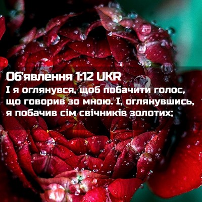 Picture 02 - Об'явлення 1:12 UKR - І я оглянувся, щоб побачити - Bible Verse Picture