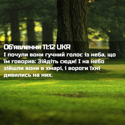 Picture 02 - Об'явлення 11:12 UKR - І почули вони гучний голос - Bible Verse Picture