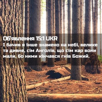 Picture 02 - Об'явлення 15:1 UKR - І бачив я інше знамено на - Bible Verse Picture