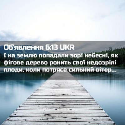 Picture 02 - Об'явлення 6:13 UKR - І на землю попадали зорі - Bible Verse Picture