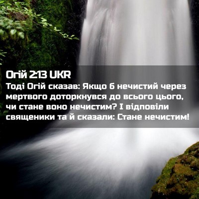 Picture 02 - Огій 2:13 UKR - Тоді Огій сказав: Якщо б - Bible Verse Picture