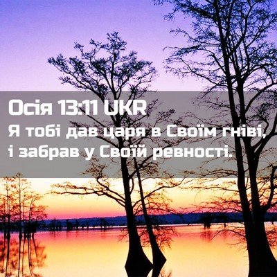 Picture 02 - Осія 13:11 UKR - Я тобі дав царя в Своїм - Bible Verse Picture
