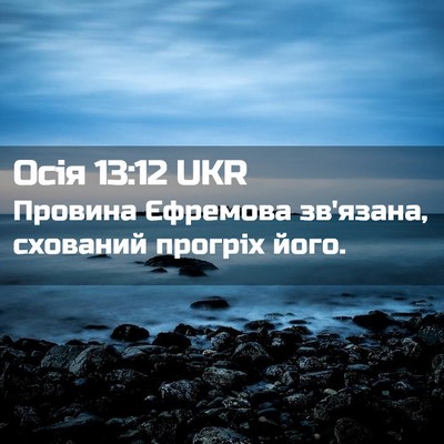 Picture 02 - Осія 13:12 UKR - Провина Єфремова зв'язана, - Bible Verse Picture
