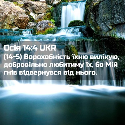 Picture 02 - Осія 14:4 UKR - (14-5) Ворохобність їхню - Bible Verse Picture