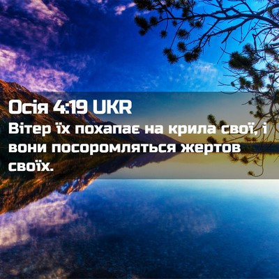 Picture 02 - Осія 4:19 UKR - Вітер їх похапає на крила - Bible Verse Picture
