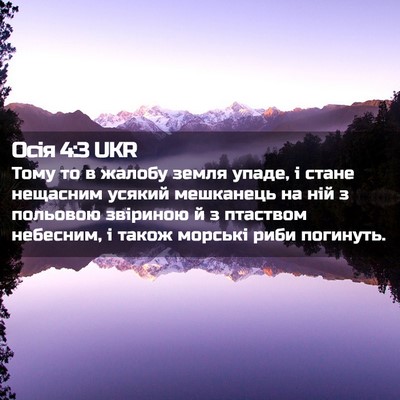 Picture 02 - Осія 4:3 UKR - Тому то в жалобу земля - Bible Verse Picture