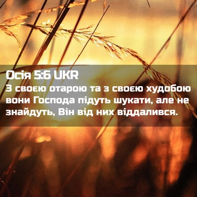 Picture 02 - Осія 5:6 UKR - З своєю отарою та з своєю - Bible Verse Picture