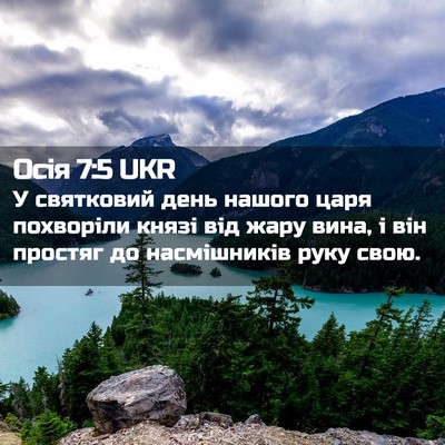 Picture 02 - Осія 7:5 UKR - У святковий день нашого - Bible Verse Picture