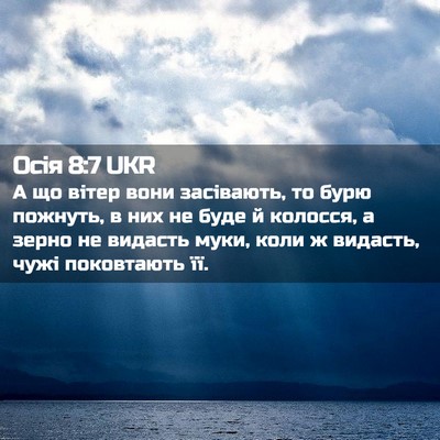 Picture 02 - Осія 8:7 UKR - А що вітер вони засівають, - Bible Verse Picture