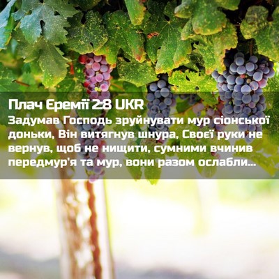 Picture 02 - Плач Єремії 2:8 UKR - Задумав Господь - Bible Verse Picture