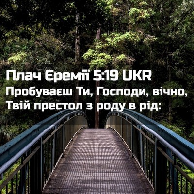 Picture 02 - Плач Єремії 5:19 UKR - Пробуваєш Ти, Господи, - Bible Verse Picture