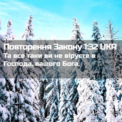 Picture 02 - Повторення Закону 1:32 UKR - Та все таки ви не віруєте в - Bible Verse Picture