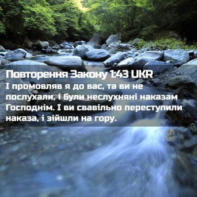 Picture 02 - Повторення Закону 1:43 UKR - І промовляв я до вас, та ви - Bible Verse Picture