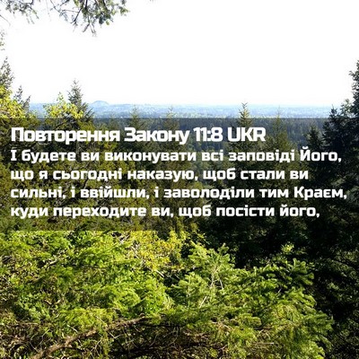 Picture 02 - Повторення Закону 11:8 UKR - І будете ви виконувати всі - Bible Verse Picture