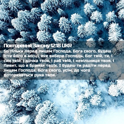 Picture 02 - Повторення Закону 12:18 UKR - бо тільки перед лицем - Bible Verse Picture