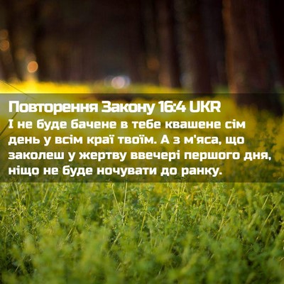 Picture 02 - Повторення Закону 16:4 UKR - І не буде бачене в тебе - Bible Verse Picture