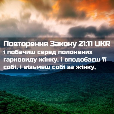 Picture 02 - Повторення Закону 21:11 UKR - і побачиш серед полонених - Bible Verse Picture