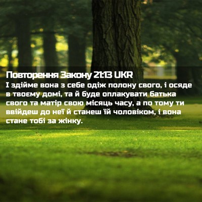 Picture 02 - Повторення Закону 21:13 UKR - І здійме вона з себе одіж - Bible Verse Picture