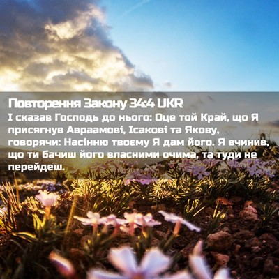 Picture 02 - Повторення Закону 34:4 UKR - І сказав Господь до нього: - Bible Verse Picture
