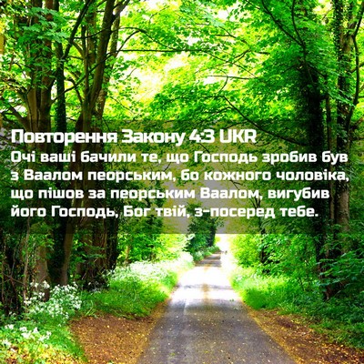 Picture 02 - Повторення Закону 4:3 UKR - Очі ваші бачили те, що - Bible Verse Picture