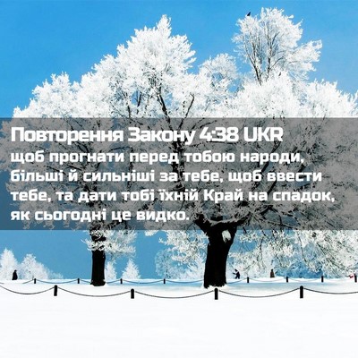Picture 02 - Повторення Закону 4:38 UKR - щоб прогнати перед тобою - Bible Verse Picture