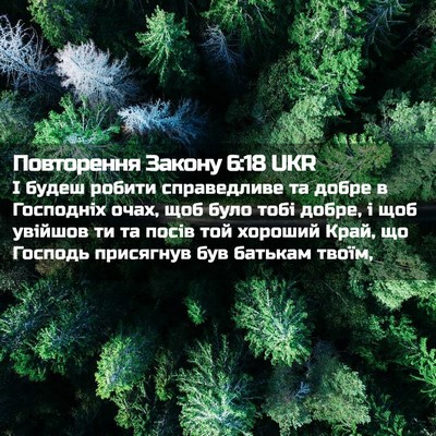 Picture 02 - Повторення Закону 6:18 UKR - І будеш робити справедливе - Bible Verse Picture